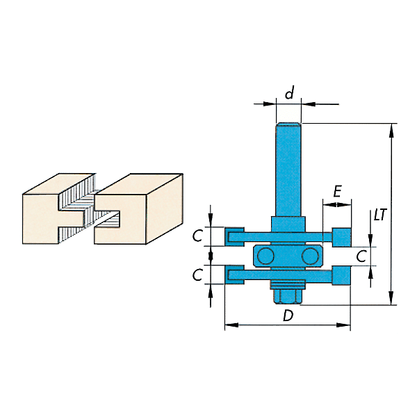 Fraise à bouveter simple avec guide de roulement photo du produit visuel_1 2XL