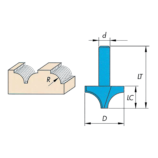 Fraise carbure 1/4 de rond photo du produit visuel_1 2XL