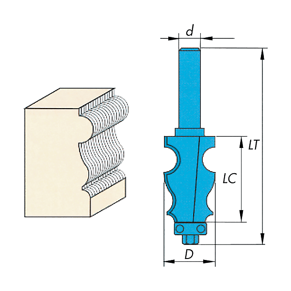 Fraise profil rustique avec guide de roulement photo du produit visuel_1 2XL