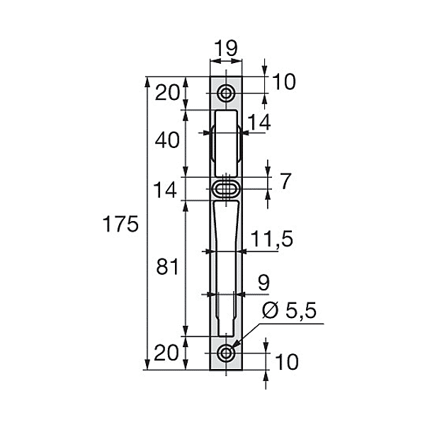 Gâche centrale 2839.17 photo du produit visuel_1 2XL