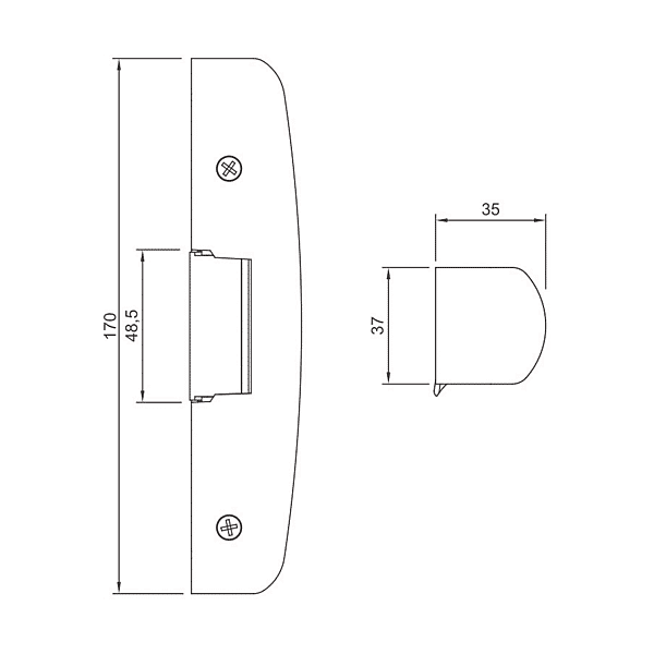 Gâche électrique Série 4A pour anti-panique photo du produit visuel_1 2XL