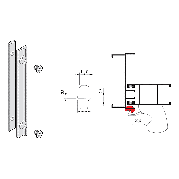 Gâche étroite photo du produit visuel_1 2XL