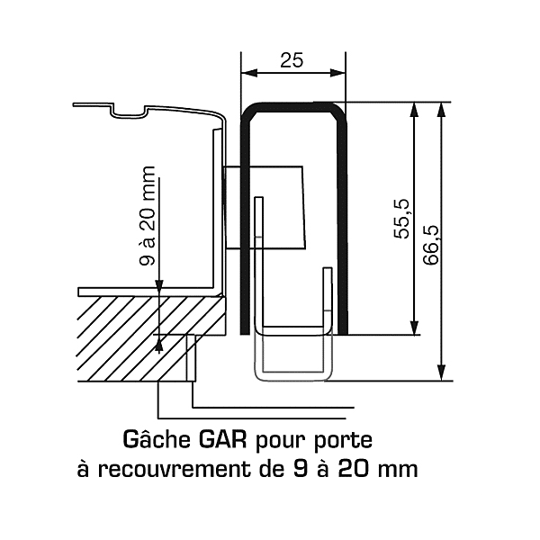 Gâche GAR pour serrure Exclusive photo du produit visuel_1 2XL