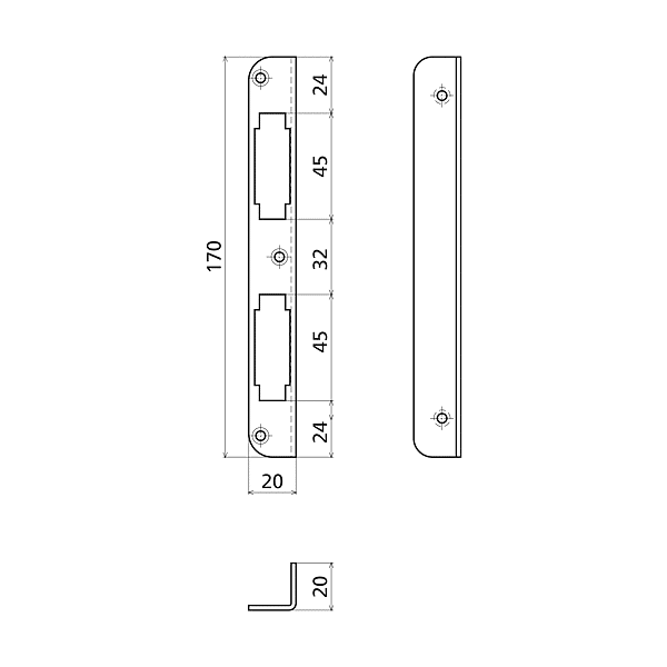 Gâche pour serrure modèle D450 photo du produit visuel_1 2XL