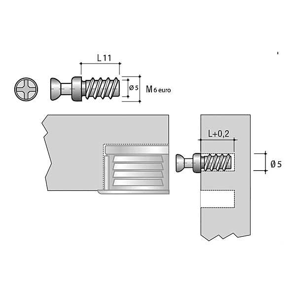 Goujon  d'assemblage vis euro CO photo du produit visuel_1 2XL