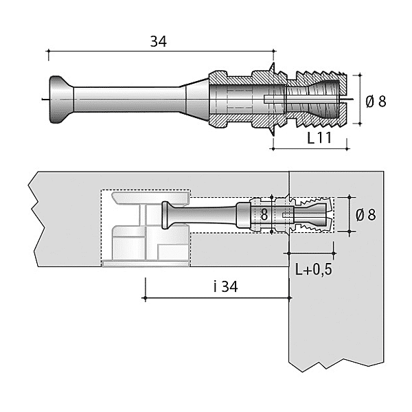 Goujon pour excentrique 	CO photo du produit visuel_1 2XL