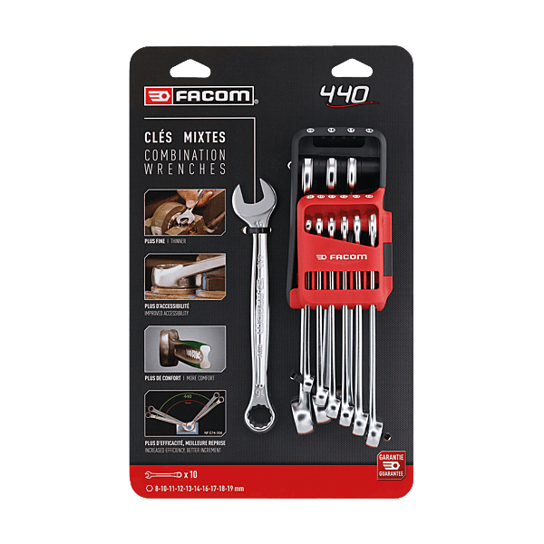 Jeu de 10 clés mixtes 440 photo du produit visuel_1 2XL