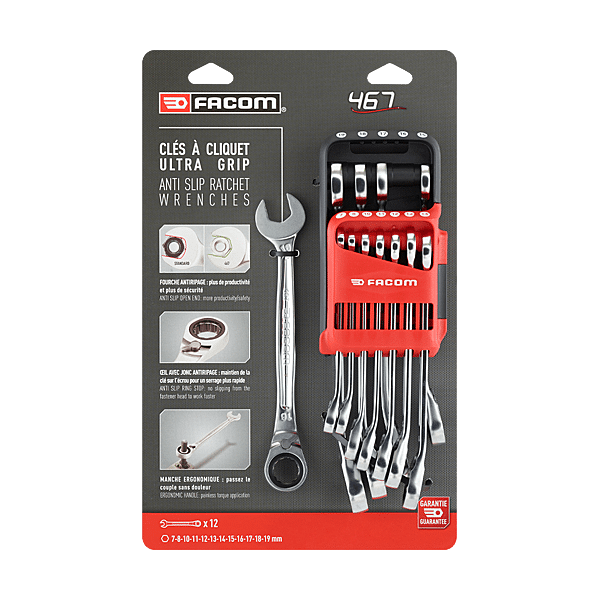 Jeu de 12 clés mixtes à cliquet 467B photo du produit visuel_1 2XL