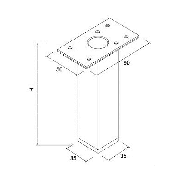 Jeu de 4 pieds de meuble photo du produit visuel_1 2XL