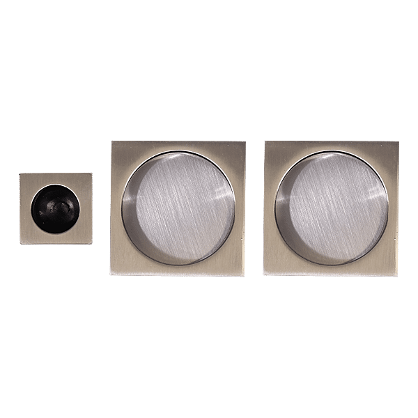 Jeu de poignées cuvettes carrées + tire-porte Promium photo du produit visuel_1 2XL