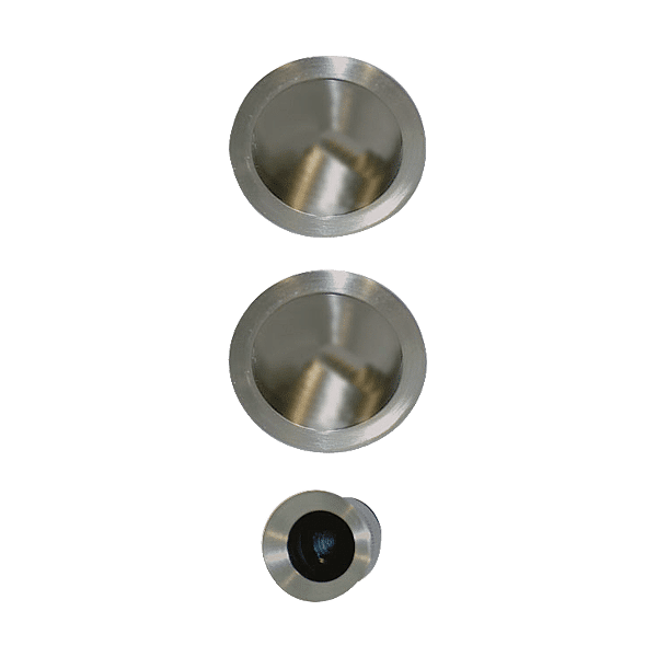 Jeu de poignées cuvettes rondes + tire-doigt NI013 photo du produit visuel_1 2XL