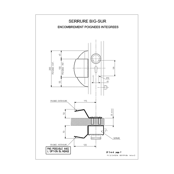 Jeu de poignées palières intérieure et extérieure pour serrure Bigsur photo du produit visuel_1 2XL