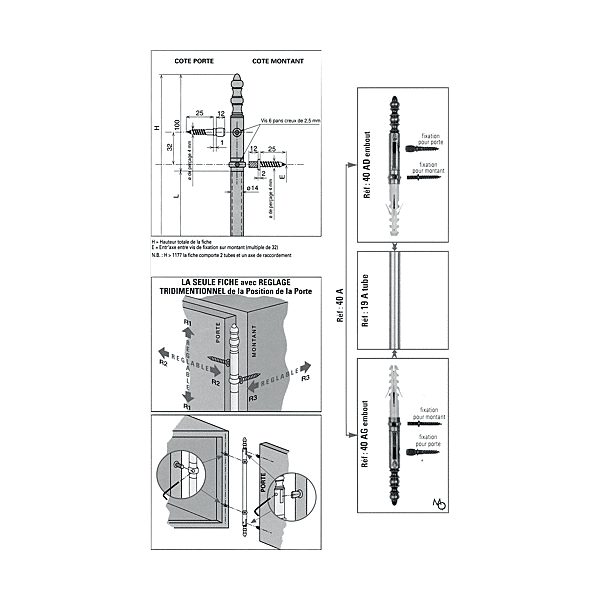 Jeu d'embouts pour fiche à  lacet réglable 182EA photo du produit visuel_1 2XL