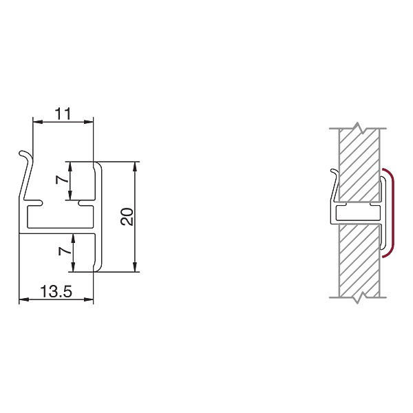 Jonction droite de plinthe a 1320 photo du produit visuel_1 2XL