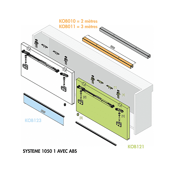 Kit 1050 ABS pour coulissant photo du produit visuel_1 2XL