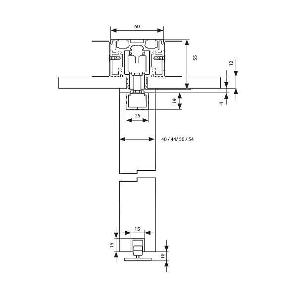 Kit coulissant complet Xperta à encastrer photo du produit visuel_1 2XL