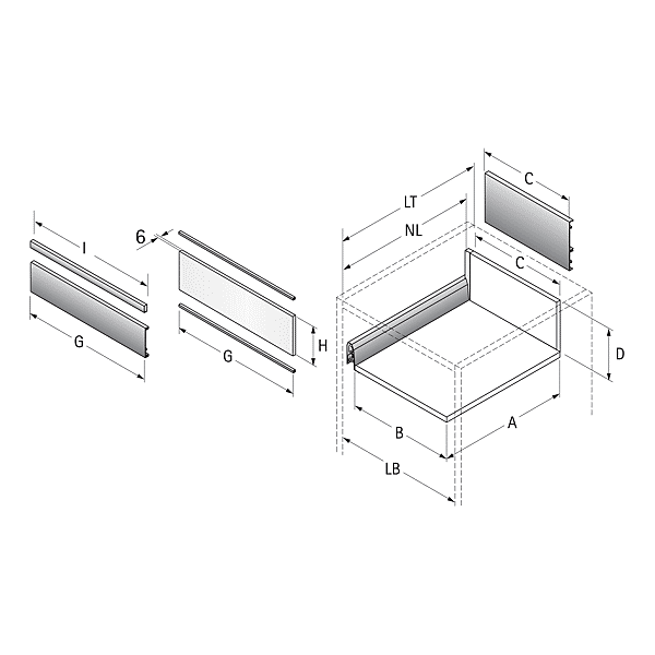 Kit tiroir avec bandeaux ArciTech photo du produit visuel_1 2XL