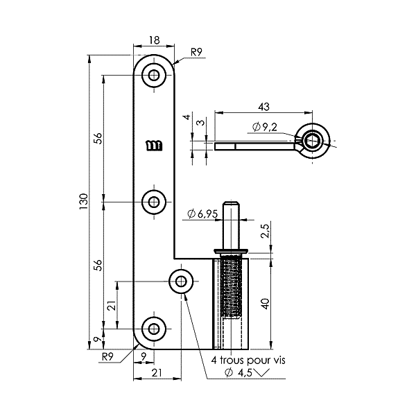 Lame mâle universelle en L photo du produit visuel_1 2XL