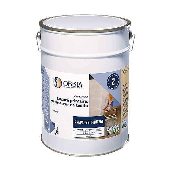 Lasure d'imprégnation primaire aqueux Obbiacryl ABI photo du produit visuel_1 2XL