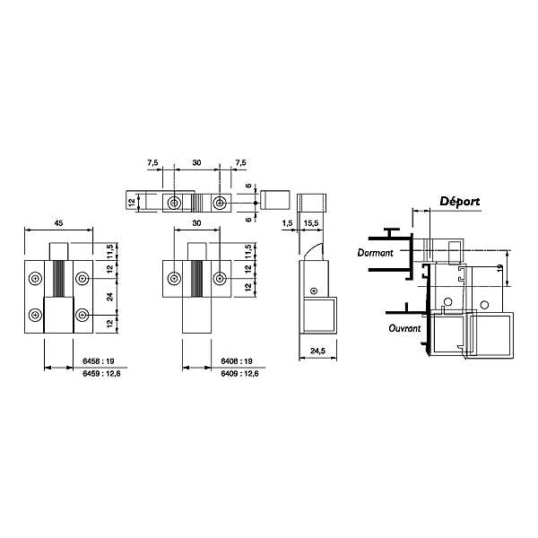 Loqueteau automatique DS6402 photo du produit visuel_1 2XL