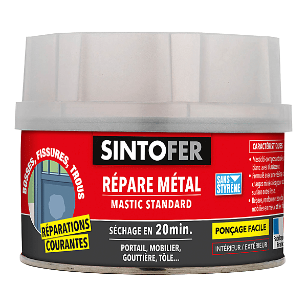 Mastic polyester standard fer et multi-matériaux Sintofer photo du produit visuel_1 2XL