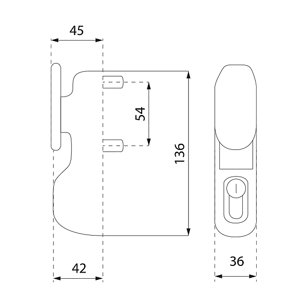 Module extérieur bouton de tirage fixe et trou de cylindre Promium by ISEO photo du produit visuel_1 2XL