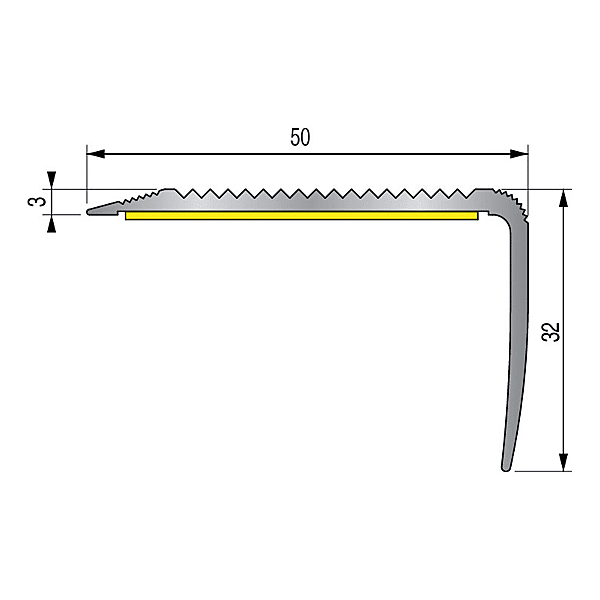 Nez de marche anti-dérapant strié 44V photo du produit visuel_1 2XL