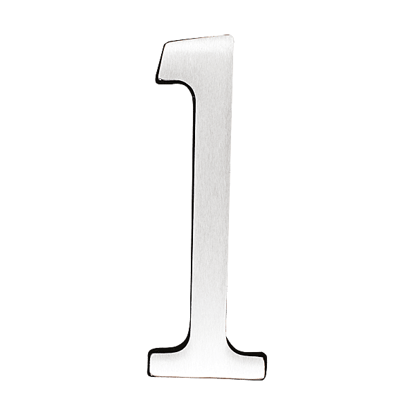 Numéro de rue laiton finition aluminium brossé photo du produit visuel_1 2XL