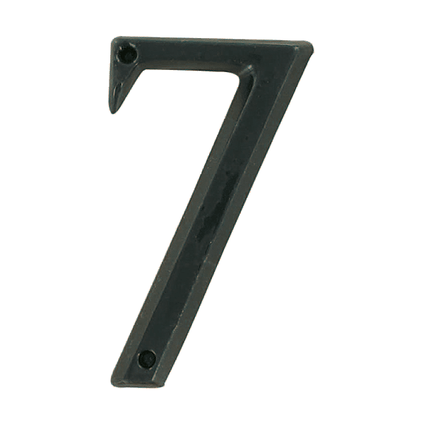 Numéro de rue style gothique aluminium finition époxy noir photo du produit visuel_1 2XL