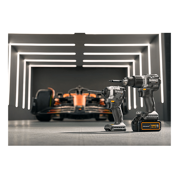 DeWalt DCF85MP2T McLaren F1 18 V XR Visseuse à percussion sans fil sans balais 6,35 mm avec 2 batteries 5 AH, chargeur et étui