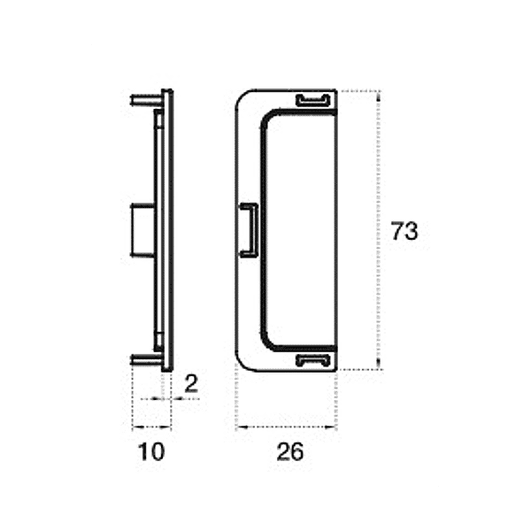 Paire d'embouts droit/gauche fermé pour poignée C photo du produit visuel_1 2XL