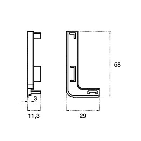 Paire d'embouts droit/gauche ouvert pour poignée L photo du produit visuel_1 2XL