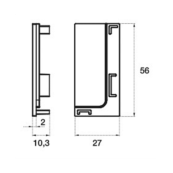 Paire embouts droit/gauche fermé pour poignée L photo du produit visuel_1 2XL