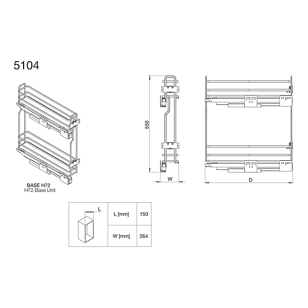 Panier coulissant bas photo du produit visuel_1 2XL