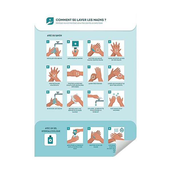 Panneau de prévention sanitaire photo du produit visuel_1 2XL