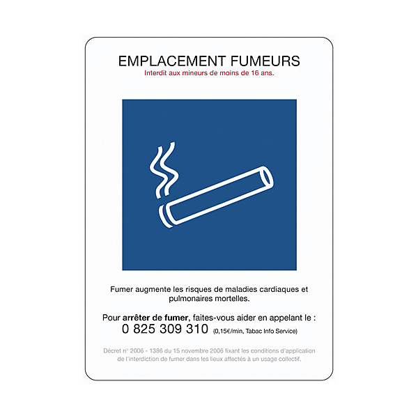 Panneau emplacement fumeur photo du produit visuel_1 2XL