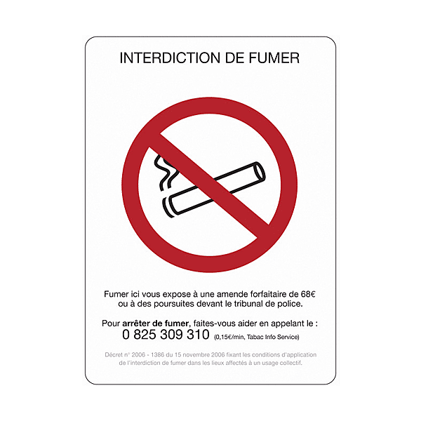 Panneau interdiction de fumer photo du produit visuel_1 2XL
