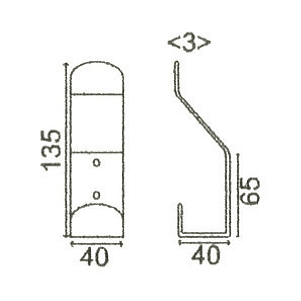 Patère aluminium 080806 photo du produit visuel_1 2XL