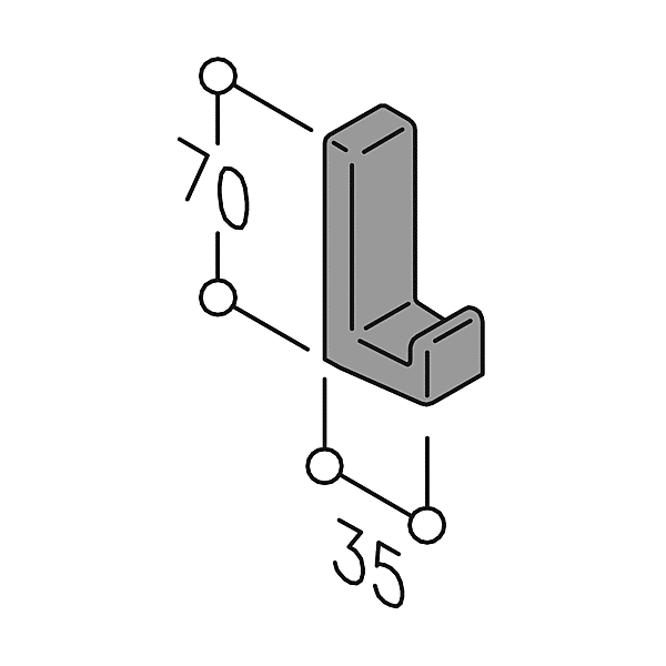 Patère nylon MH 76 photo du produit visuel_1 2XL