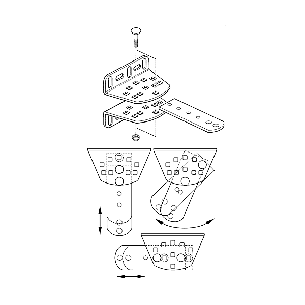 Patte de fixation réglable côté pilier photo du produit visuel_1 2XL