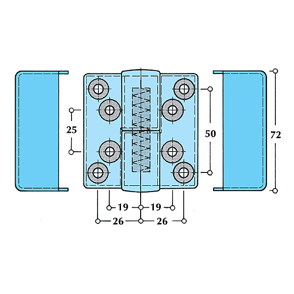 Paumelle à ressort dégondable photo du produit visuel_1 2XL