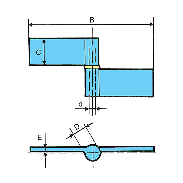 Paumelle GPL-BL photo du produit visuel_1 2XL