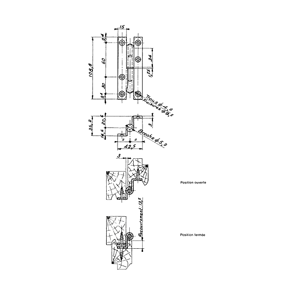 Paumelle ordinaire J532 photo du produit visuel_1 2XL