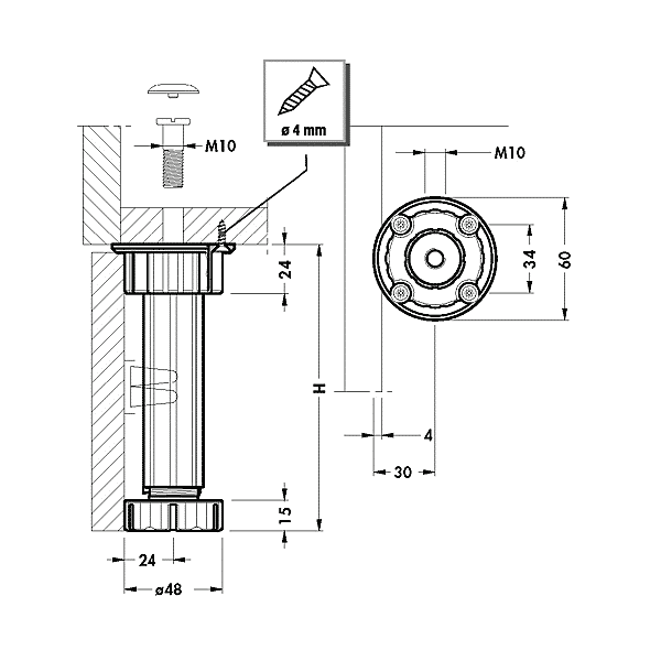 Pied de caisson 458 photo du produit visuel_1 2XL
