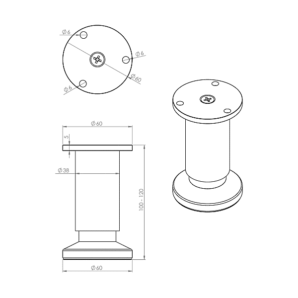 Pied de caisson photo du produit visuel_1 2XL