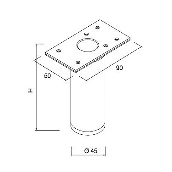 Pied de meuble photo du produit visuel_1 2XL