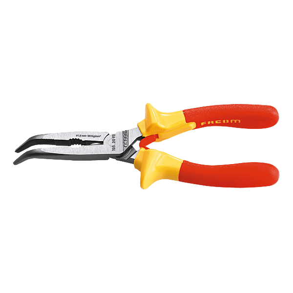 Pince à bec demi-rond long coudée isolée 1000 V 195A.20VE photo du produit visuel_1 2XL