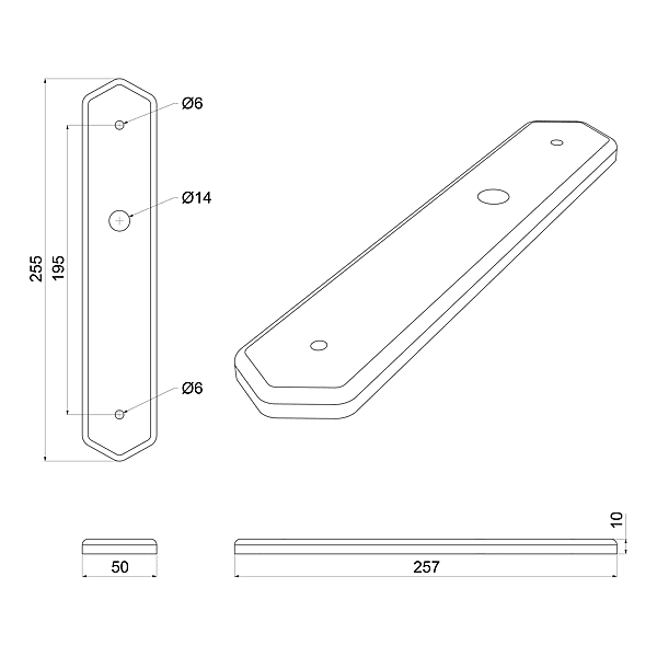 Plaque seule 000.40 photo du produit visuel_1 2XL