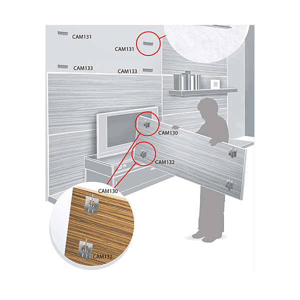 Plaquette murale pour fixation inférieure photo du produit visuel_1 2XL