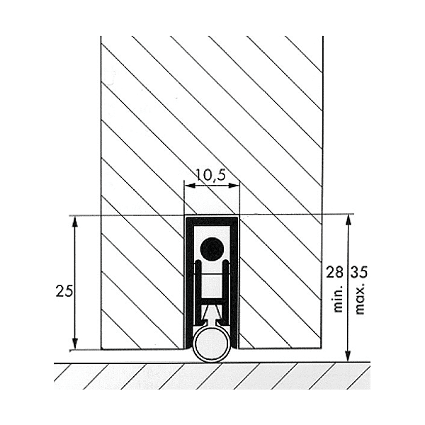 Plinthe bas de porte Ellen Matic 2 photo du produit visuel_1 2XL